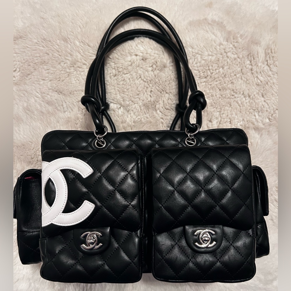 CHANEL Reporter Bag Black & White